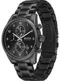 Buy Hugo Boss Mens Quartz Skymaster Chrono Black Stainless Steel Black Dial 44mm Watch - 1513785 in Pakistan