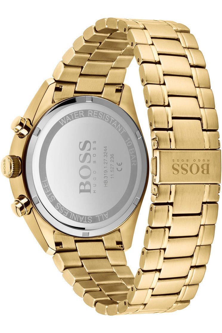 Buy Hugo Boss Mens Chronograph Champion Gold Stainless Steel Black Dial 44mm Watch - 1513848 in Pakistan