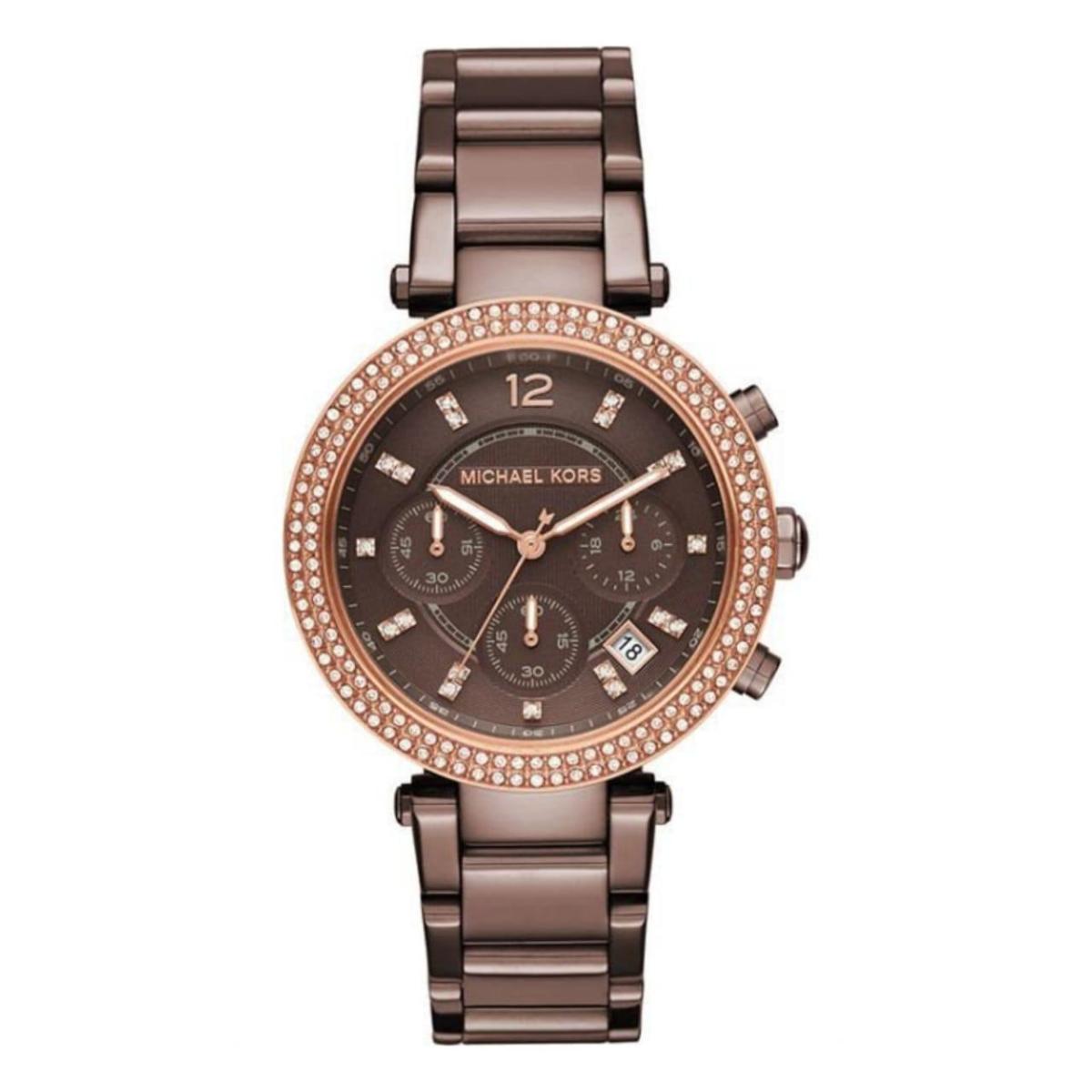 Michael Kors Womens Quartz Chocolate Stainless Steel Chocolate Dial 39