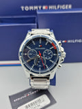 Buy Tommy Hilfiger Mens Quartz Stainless Steel Blue Dial 44mm Watch - 1791788 in Pakistan