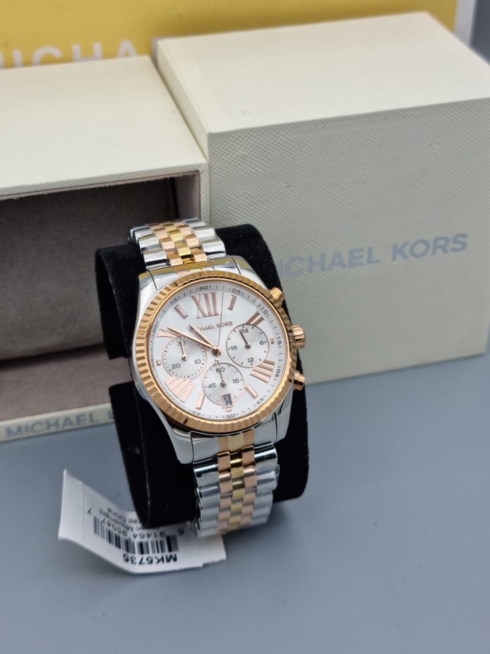 Buy Michael Kors Womens Quartz Lexington Stainless Steel Strap Silver Dial 38mm Watch - Mk5735 in Pakistan