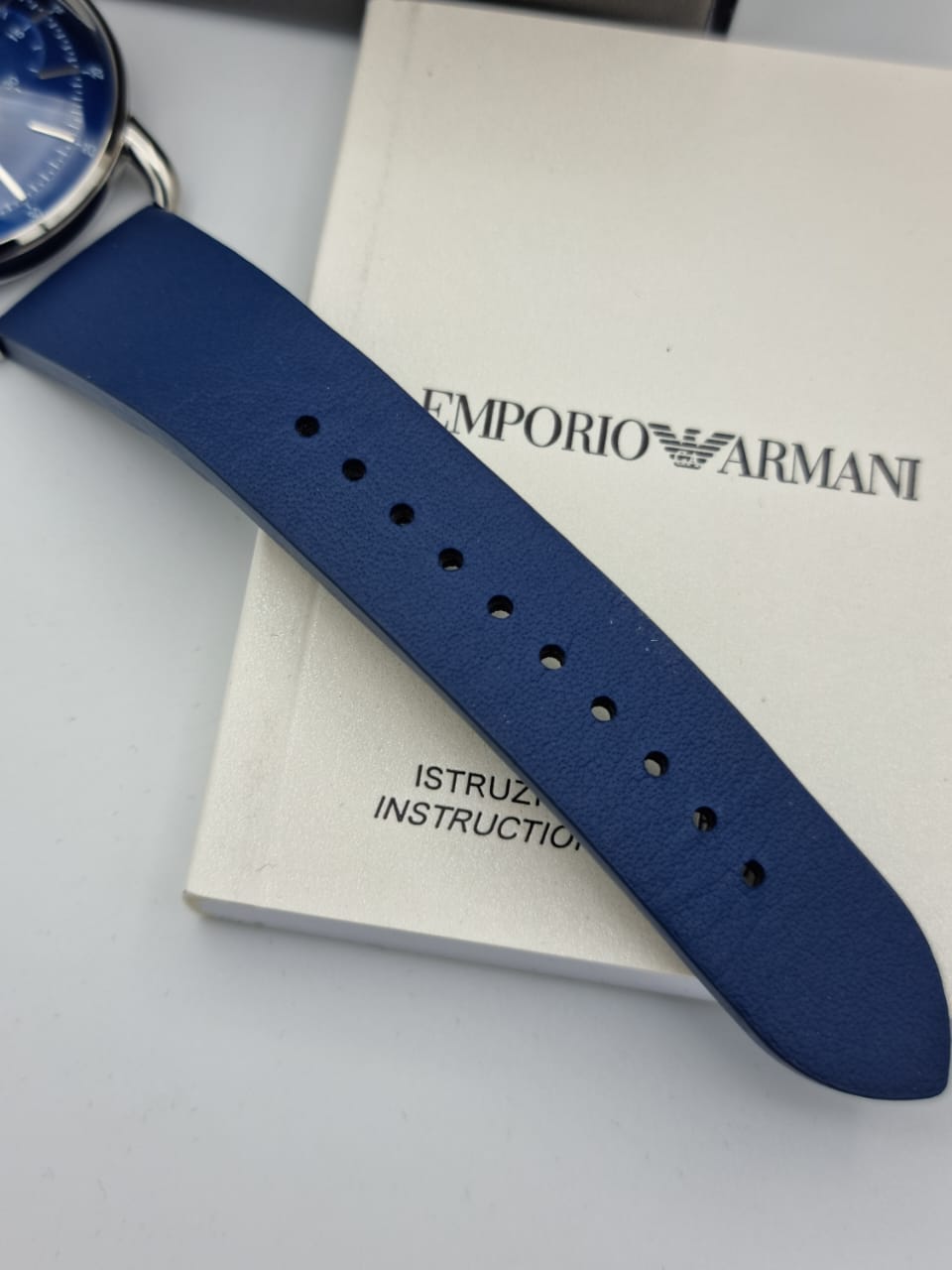 Buy Emporio Armani Men's Leather Strap Blue Dial 41mm Watch AR11335 in Pakistan