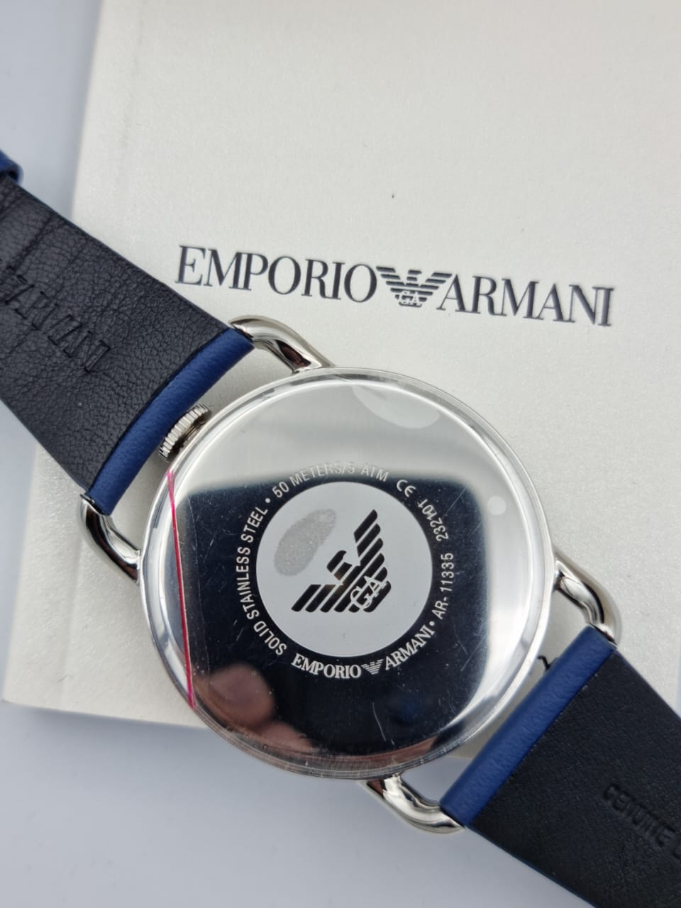 Buy Emporio Armani Men's Leather Strap Blue Dial 41mm Watch AR11335 in Pakistan