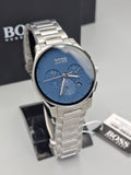 Buy Hugo Boss Mens Chronograph Quartz Stainless Steel Blue Dial 44mm Watch - 1513763 in Pakistan