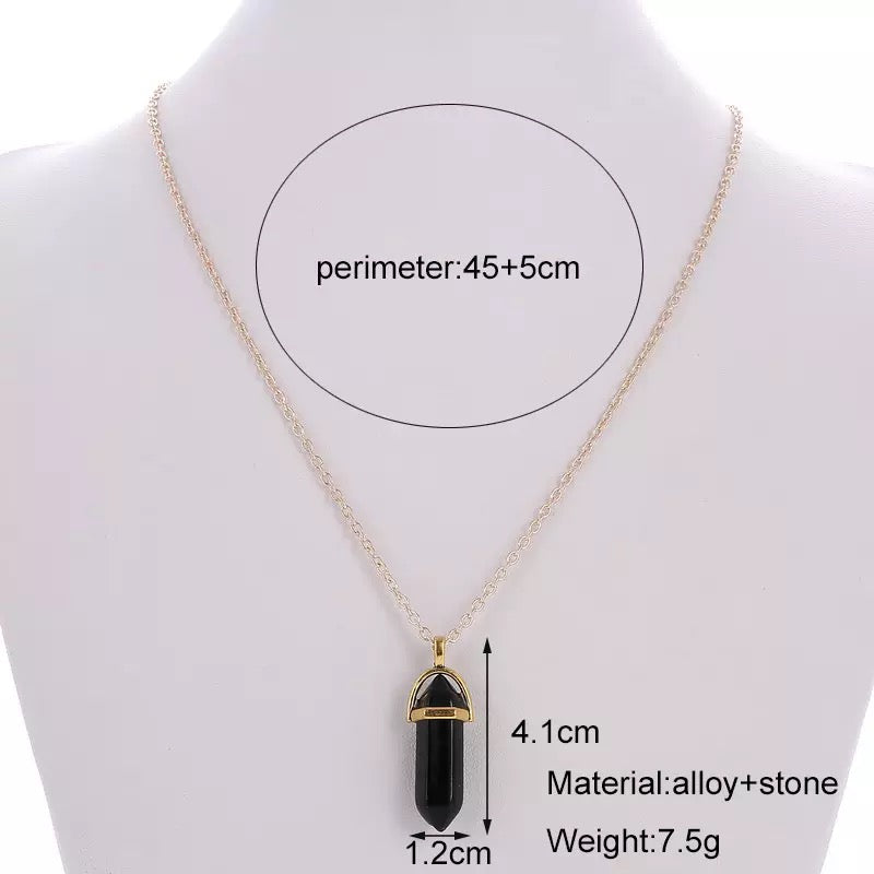 Buy Bling On Jewels Amethyst Raw Crushed Necklace - Black in Pakistan