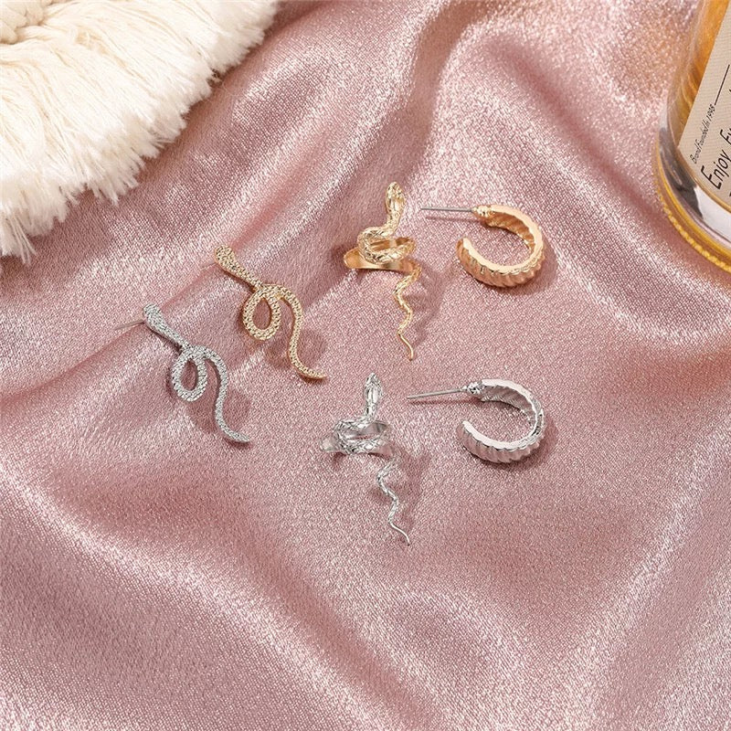 Buy Bling On Jewels Serpente Clampers Earrings - Gold in Pakistan