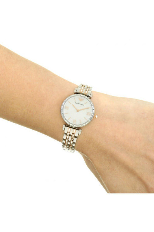 Buy Emporio Armani Women's Quartz Stainless Steel White Dial 28mm Watch AR11290 in Pakistan