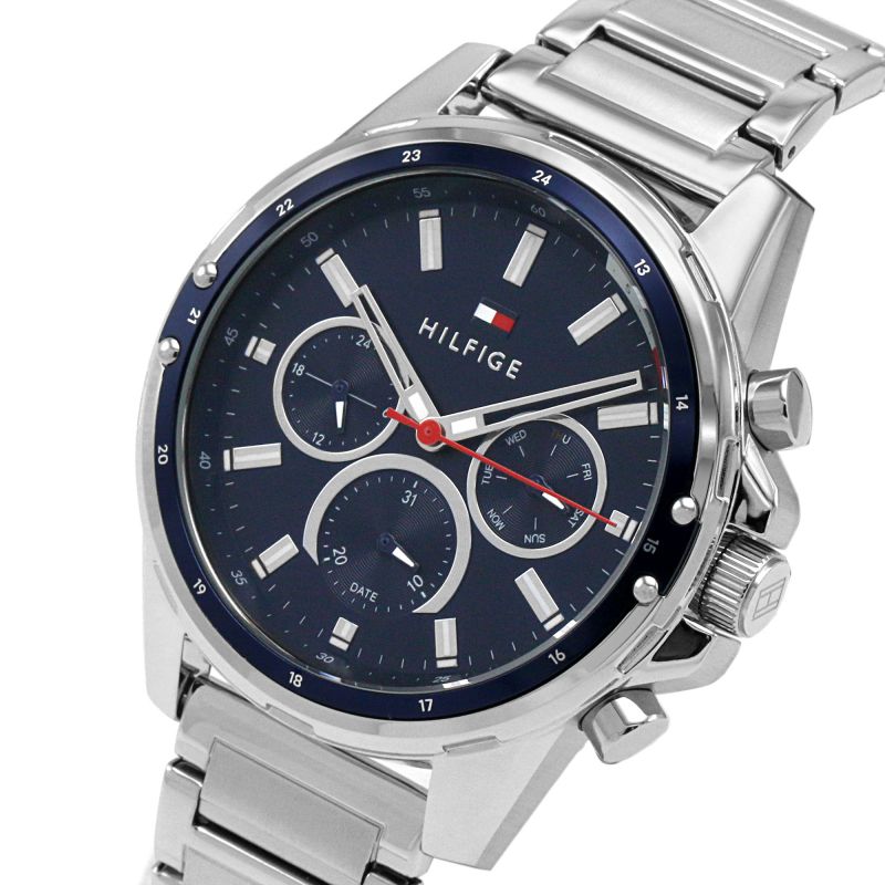 Buy Tommy Hilfiger Mens Quartz Stainless Steel Blue Dial 44mm Watch - 1791788 in Pakistan