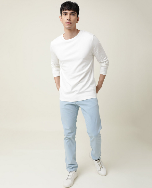 Buy Unisex Basic Full Sleeve T-Shirt - Off White in Pakistan