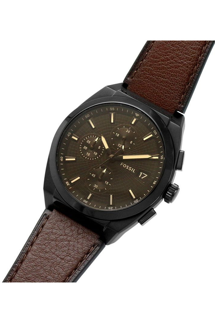 Buy Fossil Men's Quartz Brown Leather Strap Black Dial 42mm Watch FS5798 in Pakistan