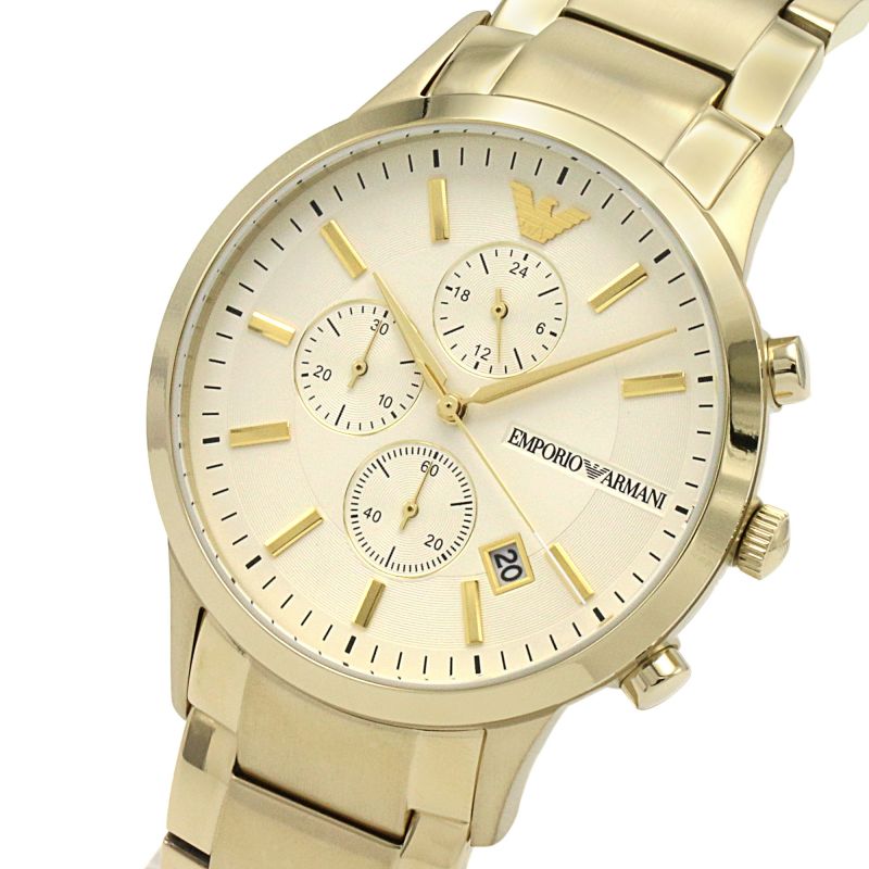 Buy Emporio Armani Mens Chronograph Quartz Stainless Steel Off White Dial 43mm Watch - Ar11332 in Pakistan