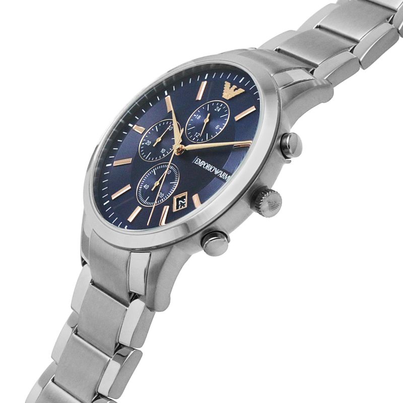 Buy Emporio Armani Mens Chronograph Stainless Steel Blue Dial 43mm Watch - Ar11458 in Pakistan