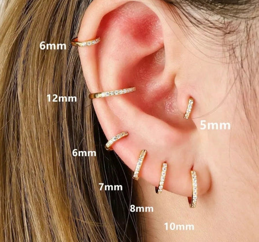 Buy Bling On Jewels Zero Size Cloutee Huggies 5mm Earrings - Gold in Pakistan
