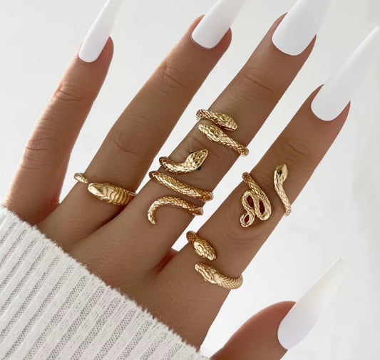 Buy Bling On Jewels Kitty Snake Rings - Gold in Pakistan