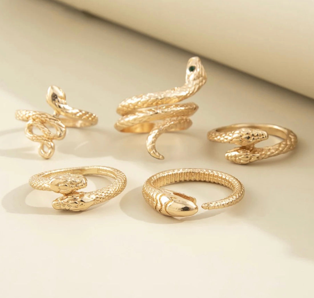 Buy Bling On Jewels Kitty Snake Rings - Gold in Pakistan