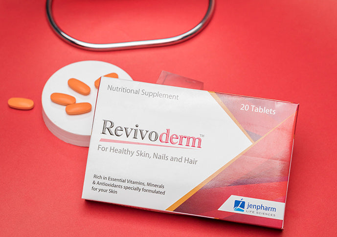 Buy JenPharm Revivoderm Tablet for Healthy Skin Nails & Hair - 20 in Pakistan