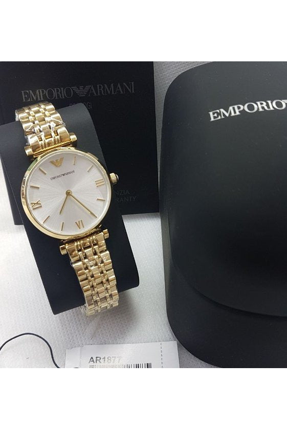 Buy Emporio Armani Women's Analog Stainless Steel Silver Dial 32mm Watch AR1877 in Pakistan