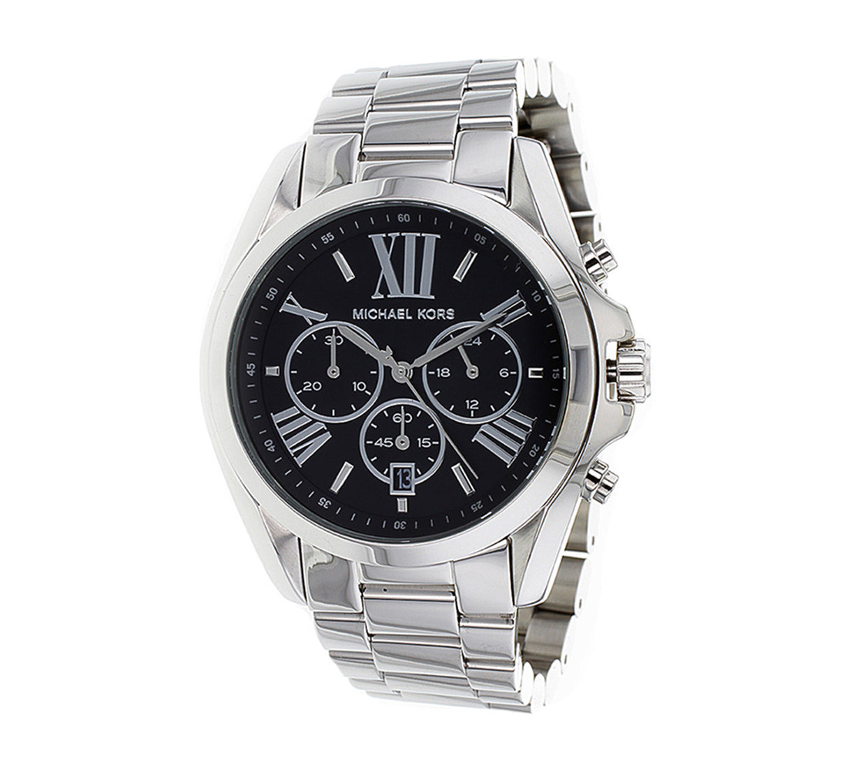 Michael Kors Mens Chronograph Quartz Bradshaw Stainless Steel Black Di