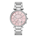 Buy Michael Kors Womens Quartz Parker Silver Stainless Steel Pink Dial 39mm Watch - Mk6105 in Pakistan