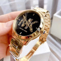 Buy Michael Kors Womens Quartz Runway Gold Stainless Steel Black Dial 38mm Watch - Mk6682 in Pakistan