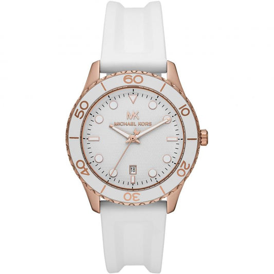 Buy Michael Kors Womens Quartz Runway White Silicone Strap White Dial 40mm Watch - Mk6853 in Pakistan