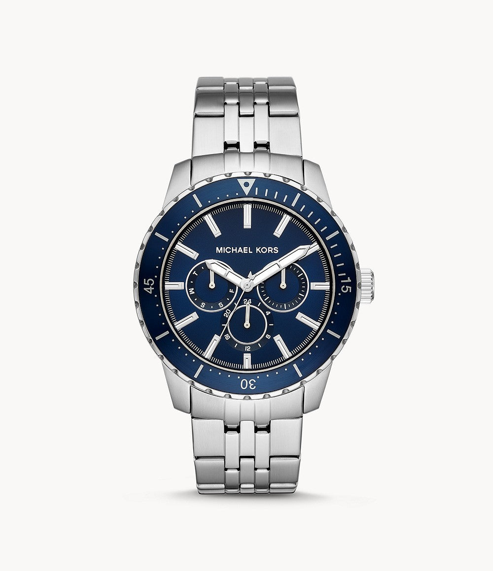 Buy Michael Kors Mens Cunninghum Multifunction Stainless Steel Blue Dial 44mm Watch - Mk7153 in Pakistan