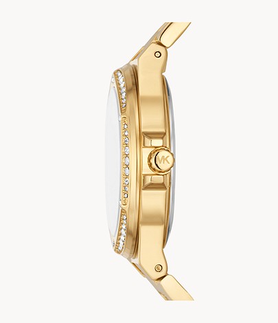 Buy Michael Kors Womens Quartz Stainless Steel Gold Dial 37mm Watch - Mk7229 in Pakistan