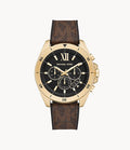 Buy Michael Kors Chronograph Stainless Steel Black Dial Brown Leather Strap Watch for Men - Mk8849 in Pakistan