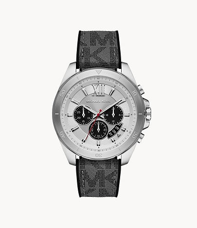 Buy Michael Kors Chronograph Stainless Steel Silver Dial Black Strap Watch for Men - Mk8922 in Pakistan