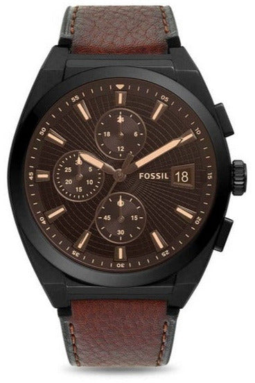 Buy Fossil Men's Quartz Brown Leather Strap Black Dial 42mm Watch FS5798 in Pakistan