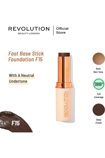 Buy Makeup Revolution Fast Base Stick Foundation F15 in Pakistan