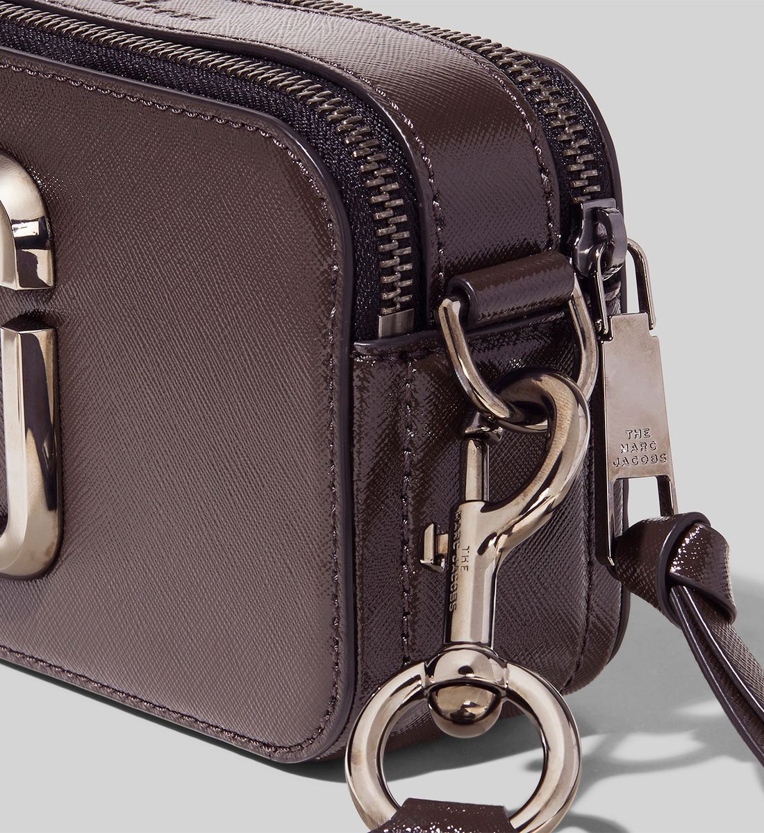 The Marc Jacobs The Snapshot Dtm Coated Leather Camera Bag In Ink