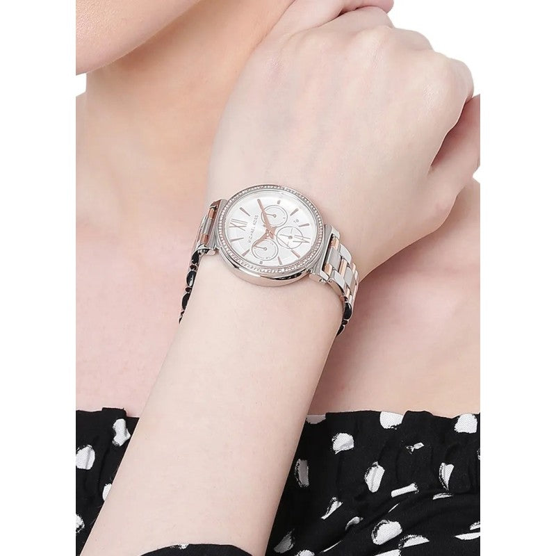 Buy Michael Kors Womens Chronograph Quartz Sofie Stainless Steel White Dial 39mm Watch - Mk6558 in Pakistan