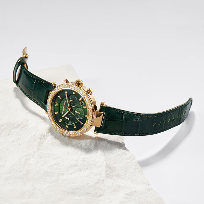 Buy Michael Kors Womens Quartz Green Leather Strap Green Dial 39mm Watch - Mk6985 in Pakistan