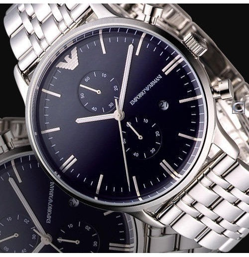 Buy Emporio Armani Quartz Stainless Steel Blue Dial 43mm Watch for Men - Ar1648 in Pakistan