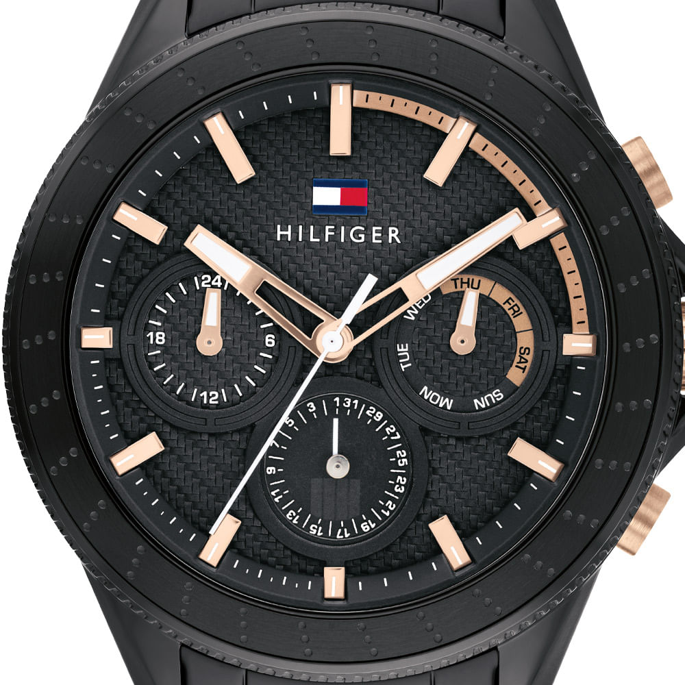 Buy Tommy Hilfiger Quartz Black Stainless Steel Black Dial 44mm Watch for Men - 1791858 in Pakistan