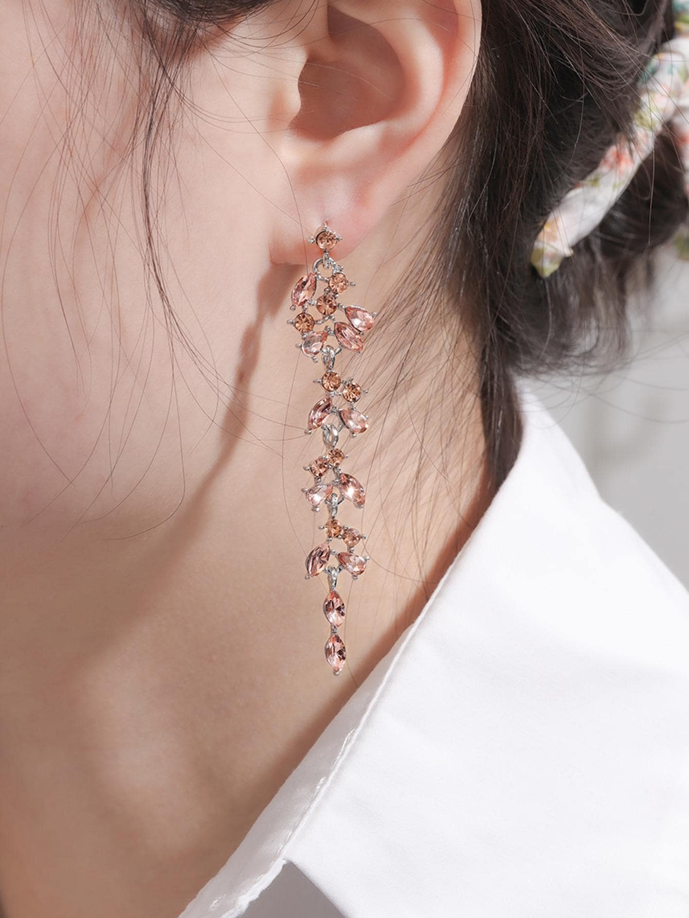 Buy SHEIN Rhinestone Decor Drop Earrings in Pakistan