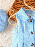 Buy SHEIN Baby Girl Allover Heart Print Shirt Dress & Hat in Pakistan