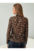 Buy Shein Tie Neck Leopard Chiffon Top in Pakistan