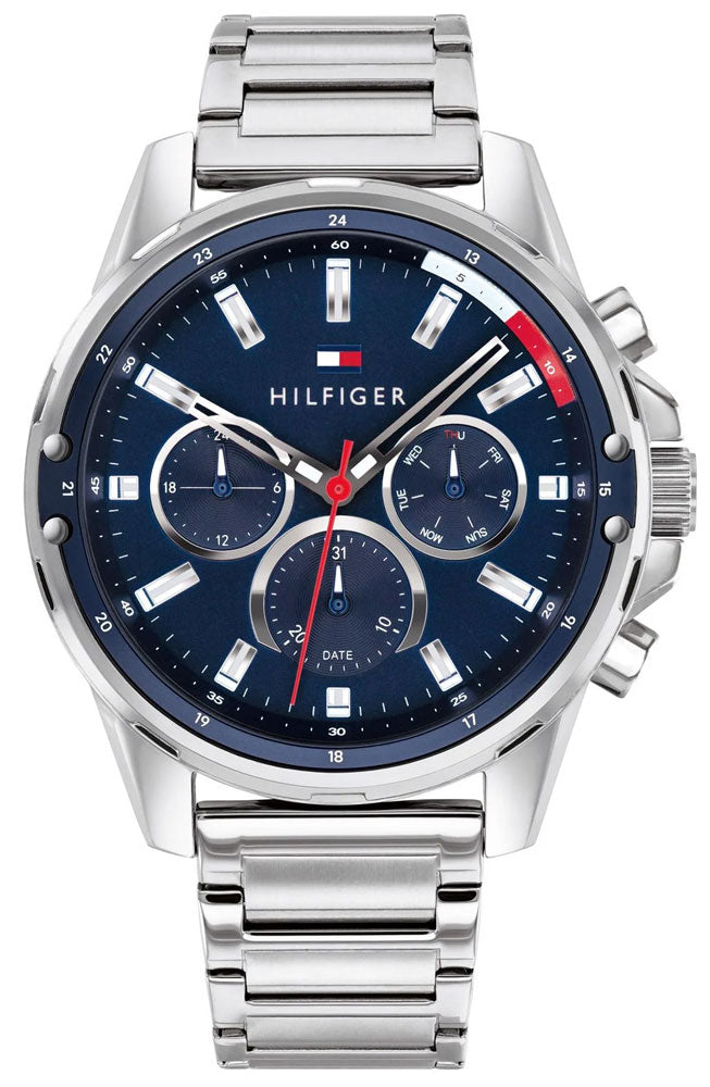 Buy Tommy Hilfiger Mens Quartz Stainless Steel Blue Dial 44mm Watch - 1791788 in Pakistan