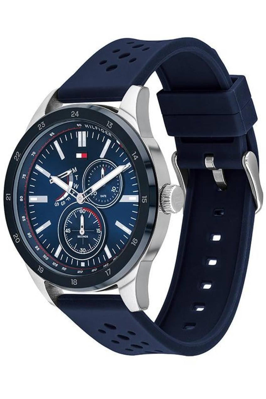 Buy Tommy Hilfiger Quartz Blue Silicone Strap Blue Dial 44mm Watch for Men - 1791635 in Pakistan