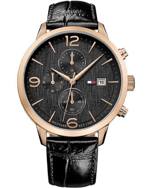 Buy Tommy Hilfiger Quartz Leather Strap Black Dial 42mm Watch for Men - 1710358 in Pakistan