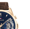 Buy Tommy Hilfiger Mens Quartz Brown Leather Strap Blue Dial 44mm Watch - 1710453 in Pakistan