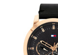 Buy Tommy Hilfiger Mens Quartz Black Leather Strap Black Dial 46mm Watch - 1791798 in Pakistan