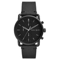 Buy Men's Quartz Commuter Black Leather Strap Black Dial 43Mm Watch in Pakistan