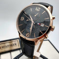 Buy Tommy Hilfiger Quartz Leather Strap Black Dial 42mm Watch for Men - 1710358 in Pakistan