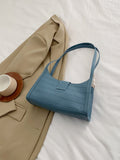 Buy SHEIN Versatile Blue Crocodile Pattern Armpit Bag in Pakistan
