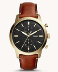 Buy Fossil Men's Chronograph Leather Band Black Dial Watch FS5338 in Pakistan