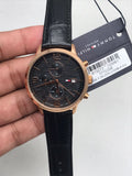 Buy Tommy Hilfiger Quartz Leather Strap Black Dial 42mm Watch for Men - 1710358 in Pakistan