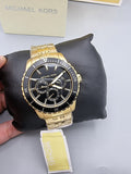 Buy Michael Kors Mens Multifunctional Gold Stainless Steel Black Dial 44mm Watch - Mk7154 in Pakistan